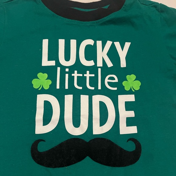 Teal and Black Kids 'Lucky Little Dude' T-Shirt - Picture 4 of 5